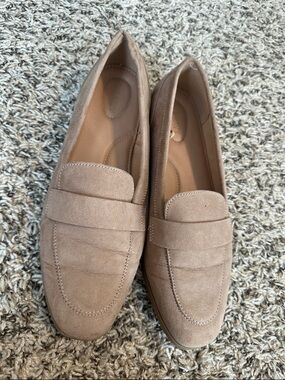 Old Navy Taupe faux Suede Penny Loafers